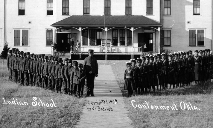 Indian School at Cantonment on the Canadian River