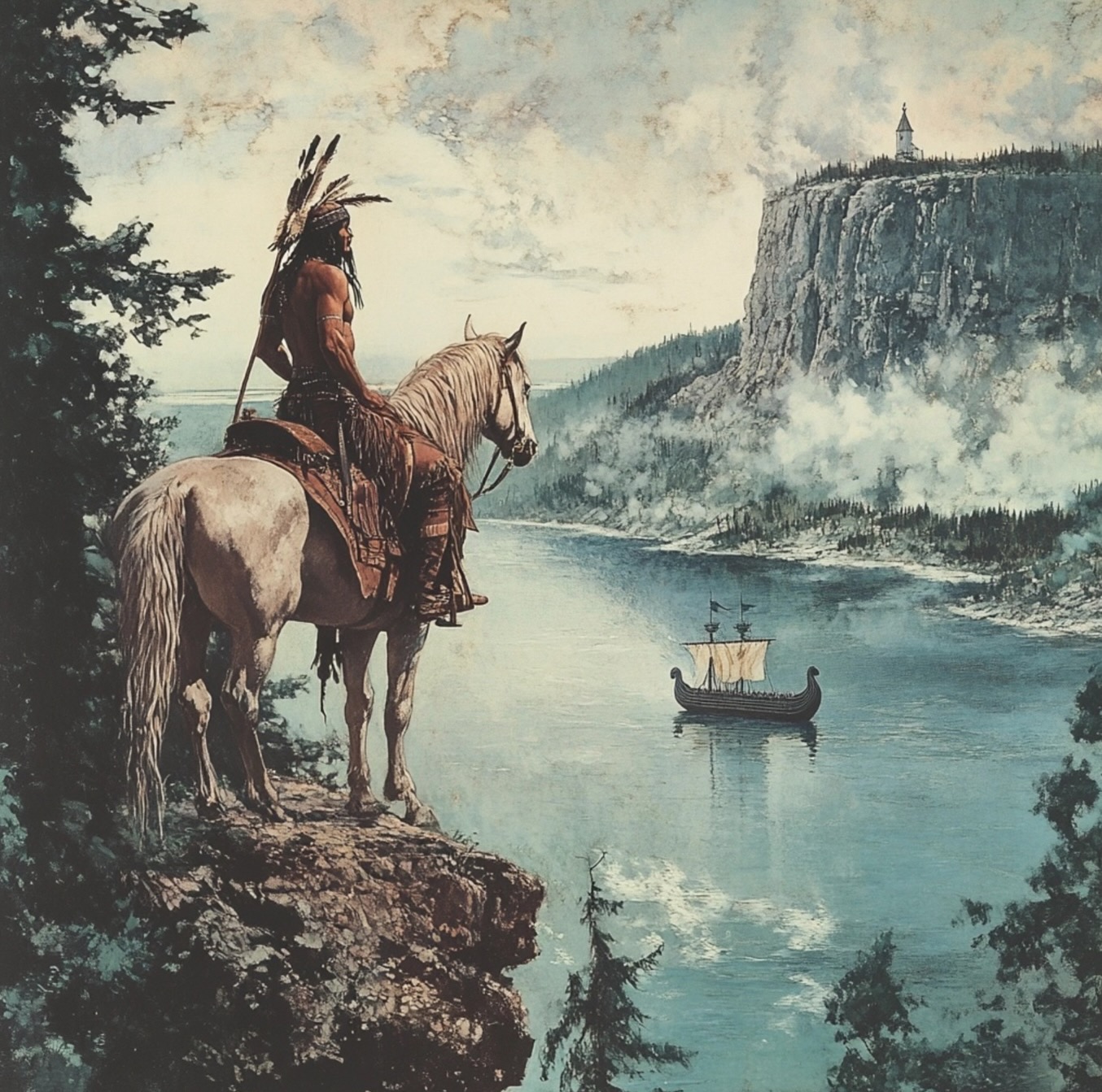 Indian Sees Viking Ship