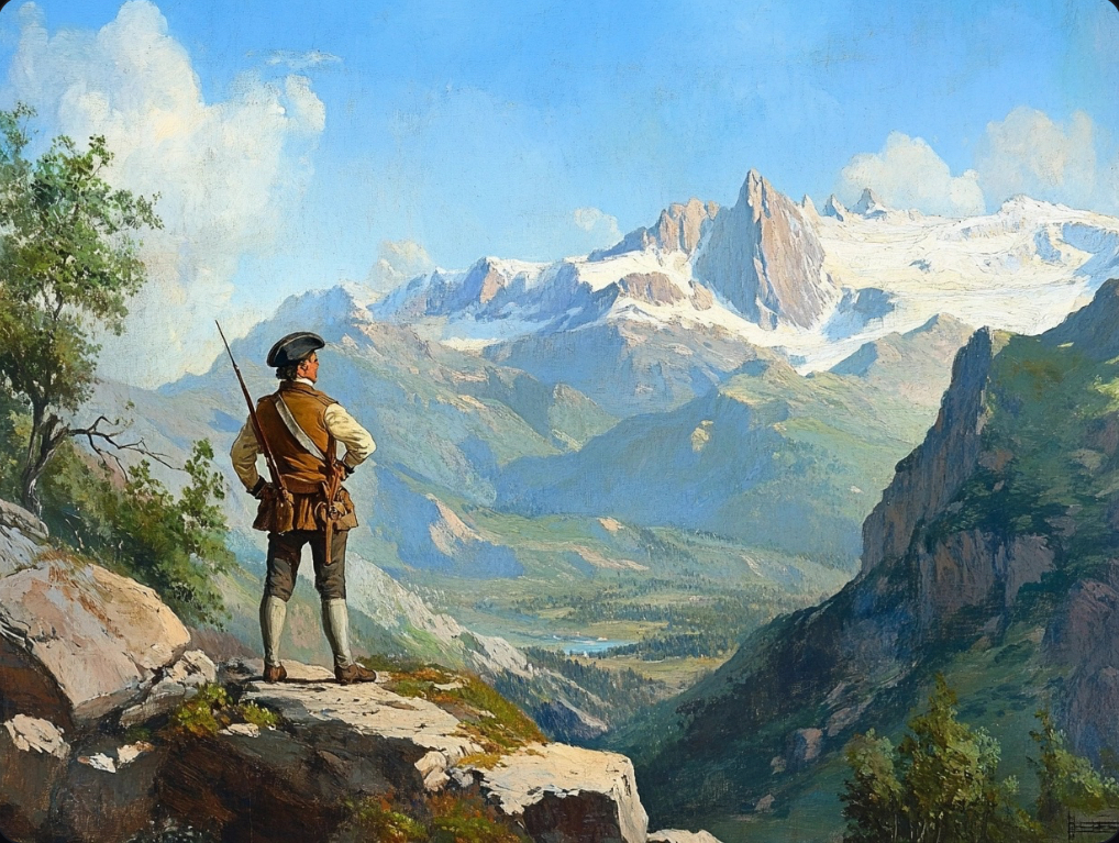 Pike gazing at the Rocky Mountains