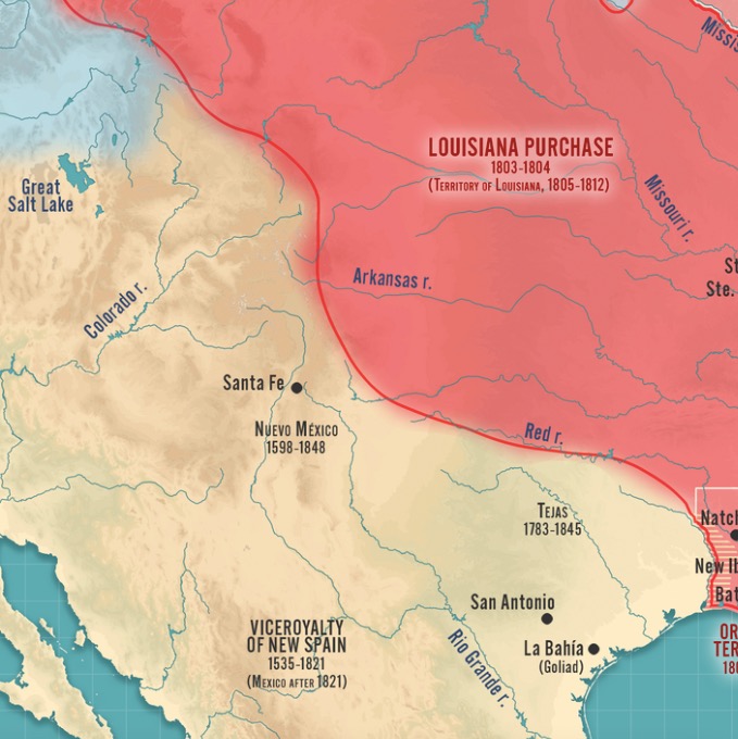 Spanish Territory circa 1803